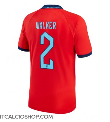 Inghilterra Kyle Walker #2 Seconda Maglia Mondiali 2022 Manica Corta